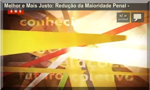 Clique aqui para assistir o vídeo - TVT mostra entrevista com Marisa Deppman no "Melhor e Mais Justo: Redução da Maioridade Penal - 02/03".